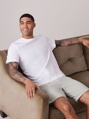 Stone/Orange 100% Cotton Lightweight Joggers Shorts 2 Pack - Image 5 of 14