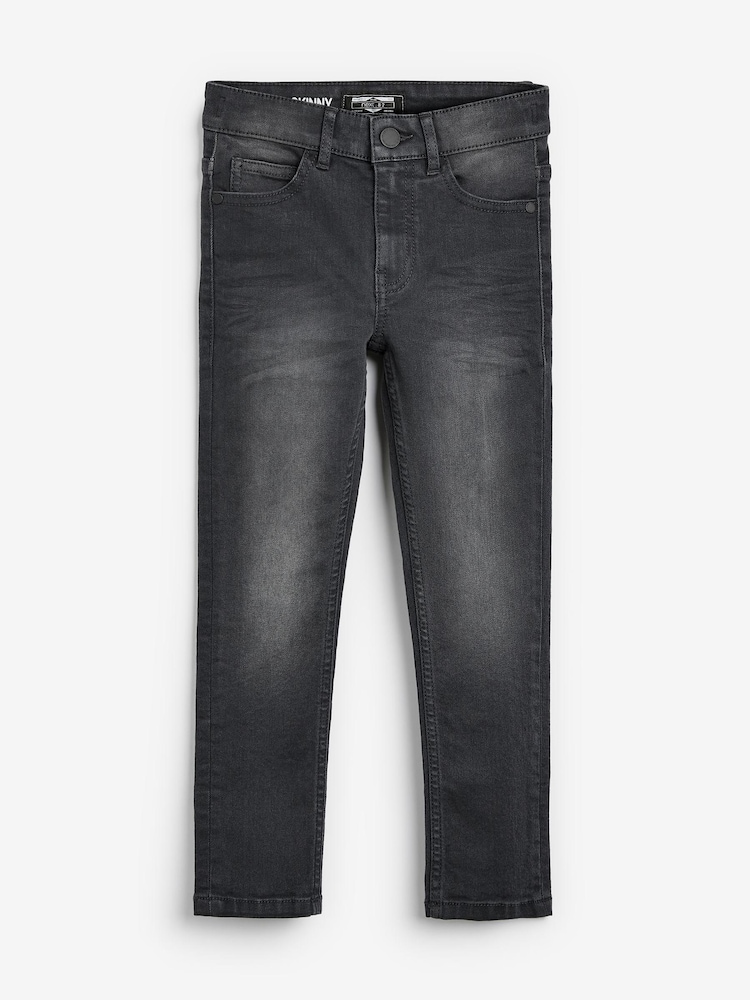 Grey Denim Super Skinny Fit Cotton Rich Stretch Jeans (3-16yrs) - Image 1 of 2