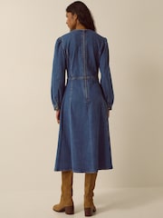 Monsoon Military Denim Midi Dress - Slika 4 iz 4