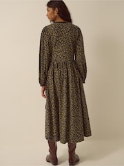 Monsoon Sophie Floral Print Jersey Midi Dress - Imaginea 2 din 4