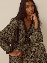 Monsoon Sophie Floral Print Jersey Midi Dress - Imaginea 3 din 4