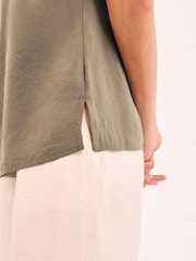 Khaki Green Sleeveless Scoop Cami Top - Image 5 of 7