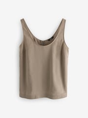 Khaki Green Sleeveless Scoop Cami Top - Image 6 of 7
