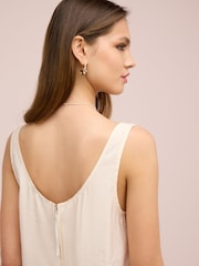 Ecru Cream Sleeveless Scoop Cami Top - Image 5 of 7