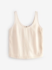 Ecru Cream Sleeveless Scoop Cami Top - Image 6 of 7