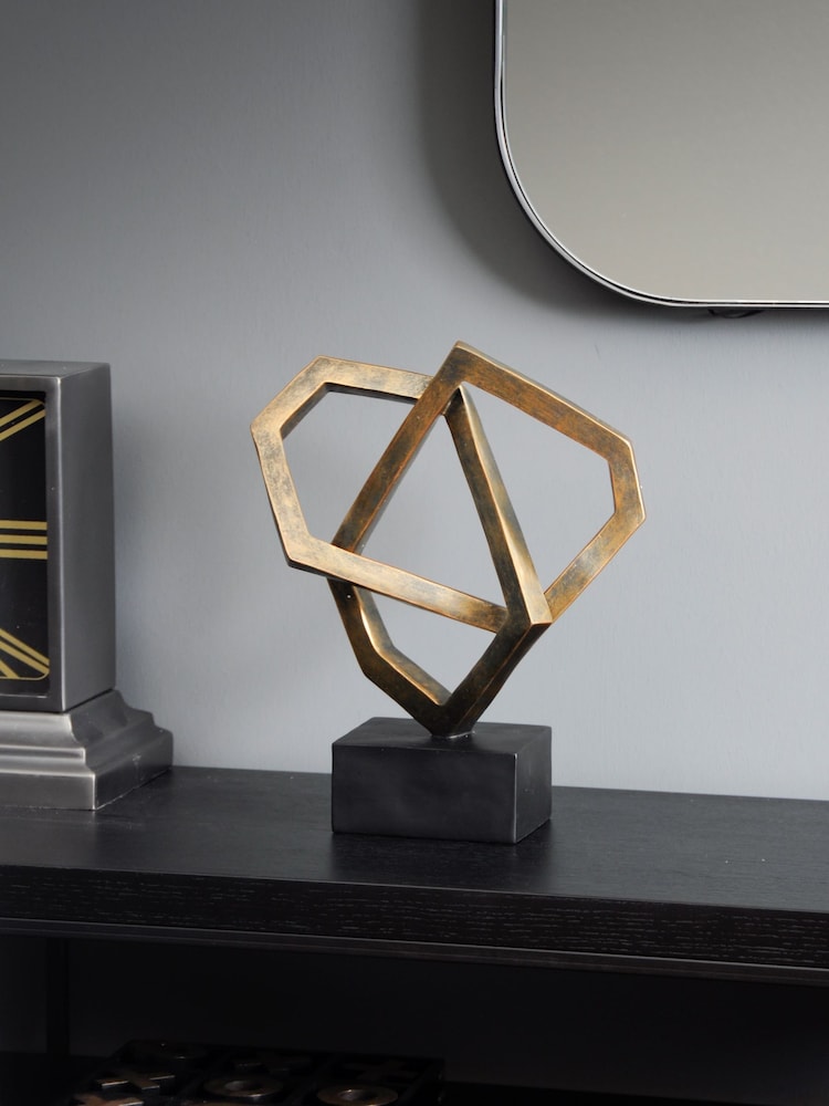 Libra Interiors Bronze Antique Cubist Sculpture - Image 1 of 1