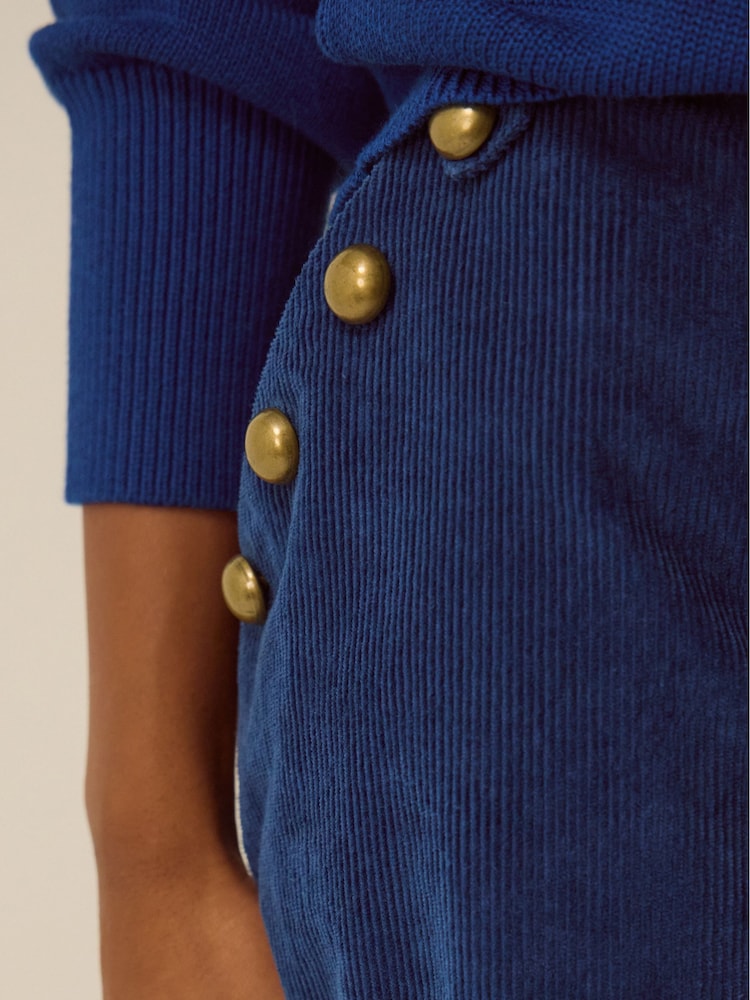 Monsoon Blue Lucy Corduroy Wide Leg Trousers - Image 2 of 4 Monsoon Blue Lucy Corduroy Wide Leg Trousers - Image 2 of 4
