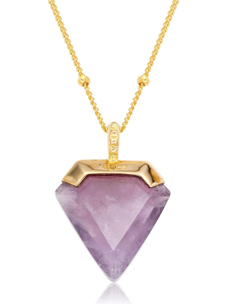 Beaverbrooks Sterling Silver Quartz Pendant - Image 1 of 3 Beaverbrooks Sterling Silver Quartz Pendant - Image 1 of 3