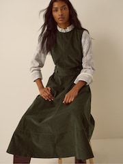 Monsoon Green Ella Sleeveless Corduroy Midi Dress - Image 3 of 4