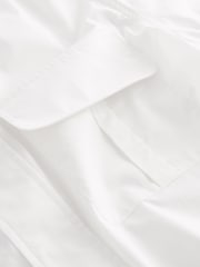 White 100% Cotton Poplin Short Sleeve Utility Shirt - Image 6 of 6