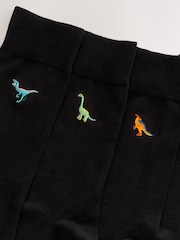 Bright Dinosaur Fun Embroidered Socks 8 Pack - Image 11 of 11