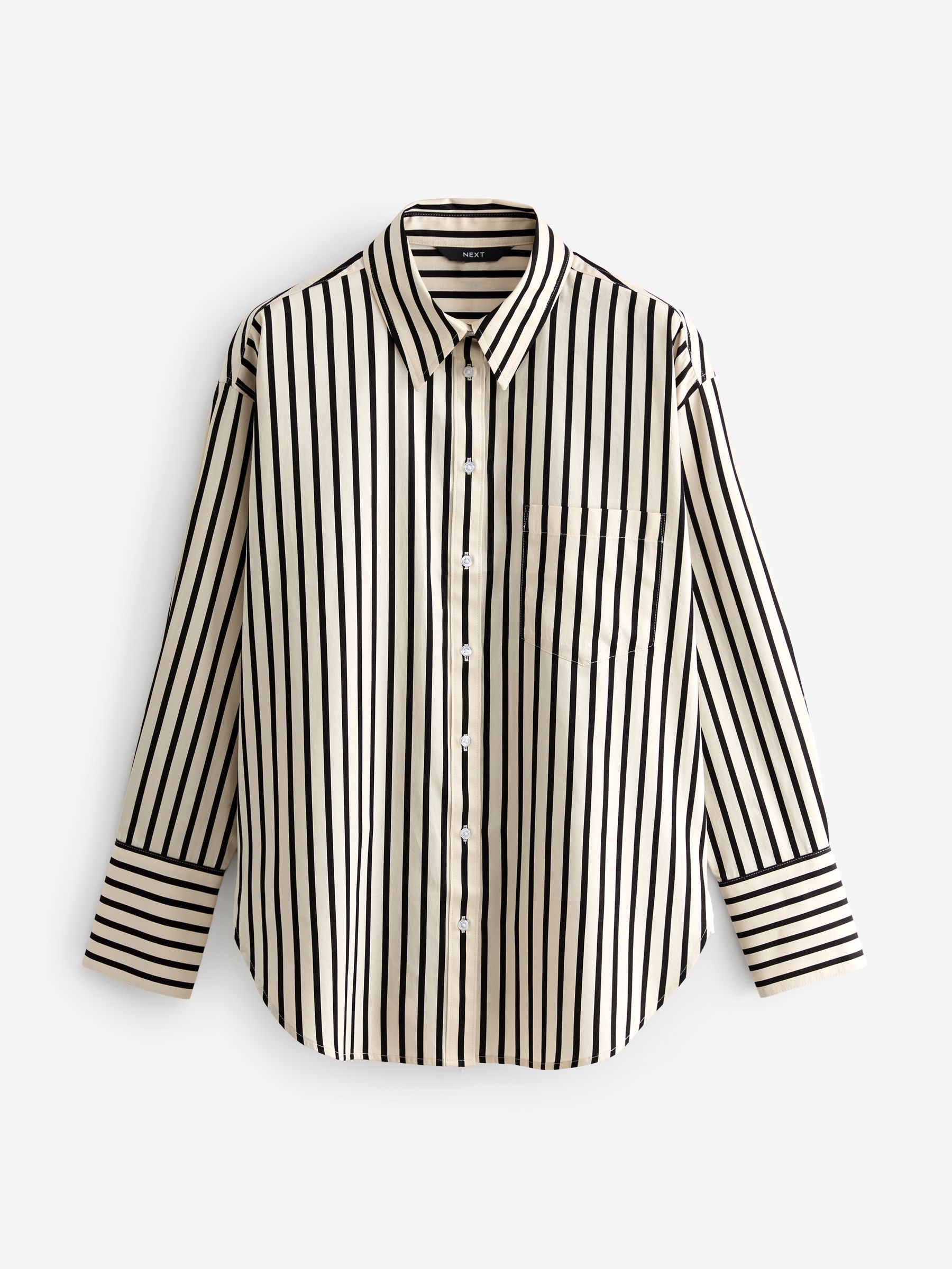Buy Black/White Stripe Oversized Shirt from Next Canada