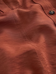Rust Brown Long Sleeve Utility Pocket Shirt - Image 7 of 7