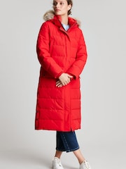Joules Red Cotsland Hybrid Puffer Parka - Image 1 of 1