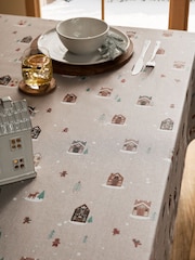 Abwischbare Weihnachts-Tischdecke mit Lebkuchenmotiv - Bild 1 von 3