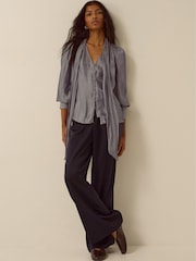 Monsoon Grey Pussybow Blouse - Image 2 of 4