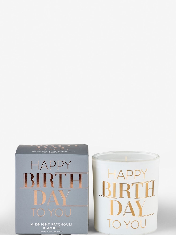 White/Gold Happy Birthday Balloon Scented Candle - Image 2 of 2