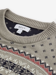 Dark Grey Dog Wrap Crew Neck Regular Knitted Christmas Jumper - Image 6 of 7