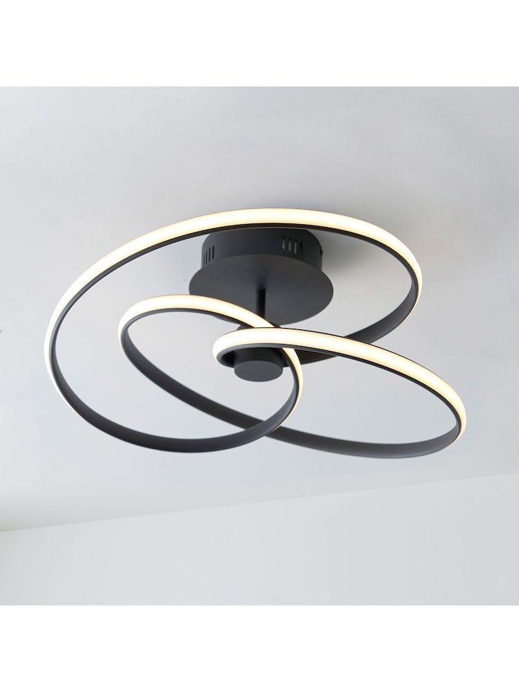 Gallery Home Black Delta Ceiling Flush Fitting Light - Image 2 of 7