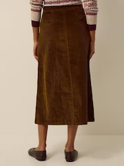 Monsoon Green Malika Corduroy Midi Skirt - Image 2 of 4