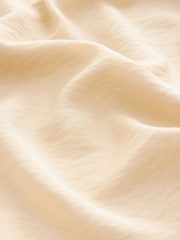 Cream Long Sleeve Textured Overhead V-Neck Blouse - Image 7 of 7