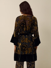 Monsoon Gold Octavia Floral Devoré Tunic Dress - Image 3 of 4
