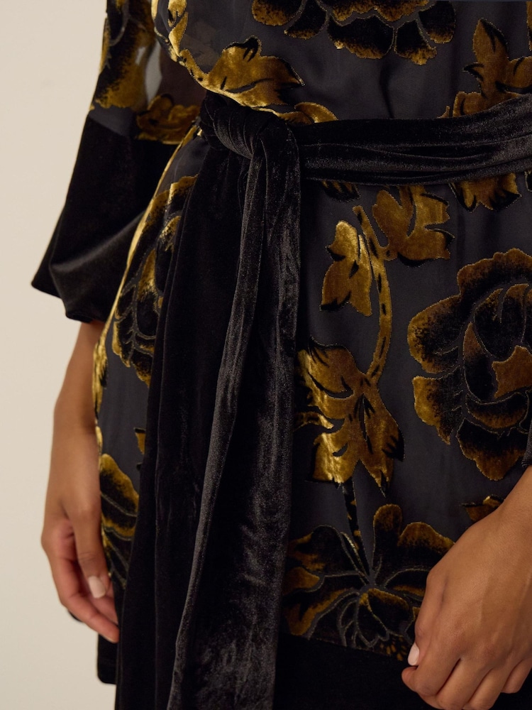 Monsoon Gold Octavia Floral Devoré Tunic Dress - Image 4 of 4 Monsoon Gold Octavia Floral Devoré Tunic Dress - Image 4 of 4
