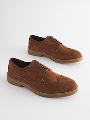 Tan Brown Suede Brogues - Image 2 of 7