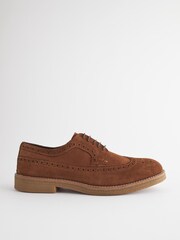 Tan Brown Suede Brogues - Image 3 of 7
