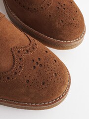 Tan Brown Suede Brogues - Image 6 of 7