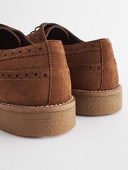 Tan Brown Suede Brogues - Image 7 of 7