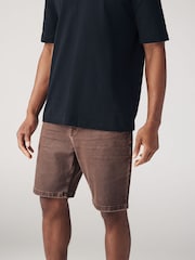 Rust Brown Garment Dye Denim Shorts - Image 1 of 9
