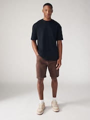 Rust Brown Garment Dye Denim Shorts - Image 3 of 9