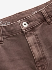 Rust Brown Garment Dye Denim Shorts - Image 7 of 9