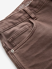 Rust Brown Garment Dye Denim Shorts - Image 8 of 9