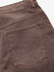 Rust Brown Garment Dye Denim Shorts - Image 9 of 9