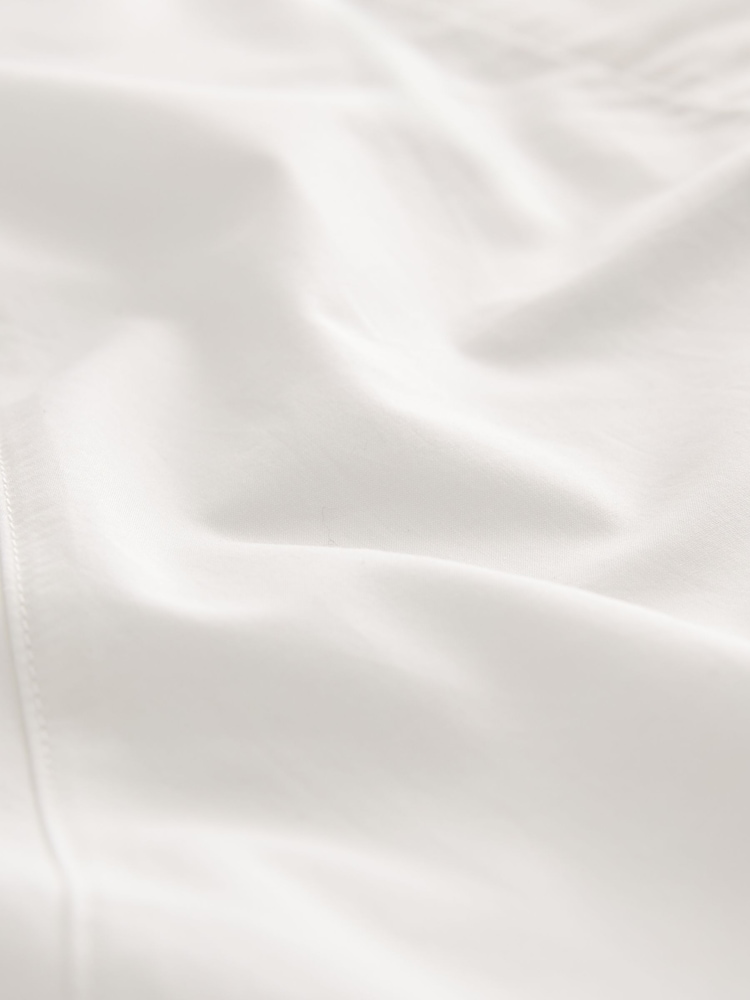 White Long Sleeve 100% Cotton Poplin Shirt Dress - Image 6 of 6