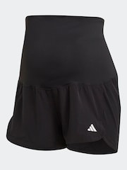 adidas Black Maternity Pacer Woven Stretch Training Shorts - Image 8 of 9