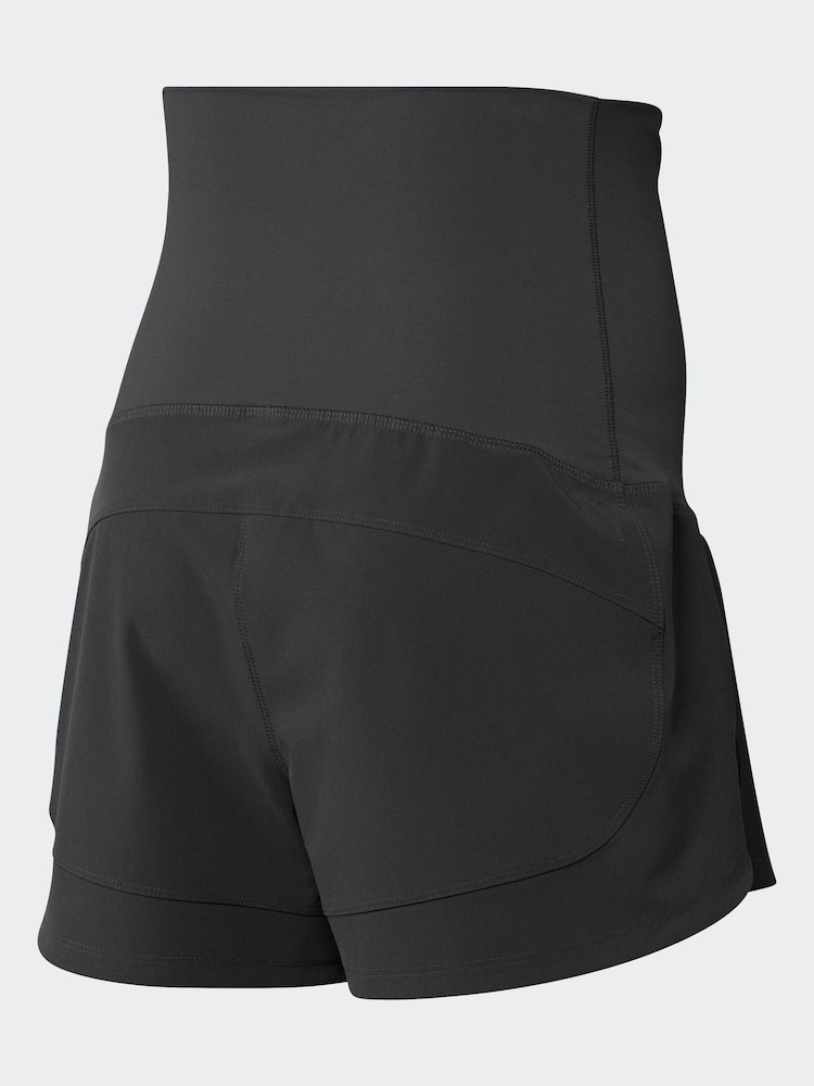 adidas Black Maternity Pacer Woven Stretch Training Shorts - Image 9 of 9