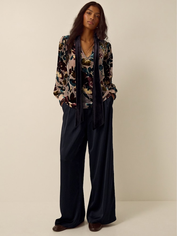 Monsoon Brown Ayla Floral Devoré Blouse - Image 5 of 5
