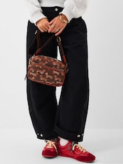 Accessorize Brown Sausage Dog Cross-Body Bag - Image 1 of 3