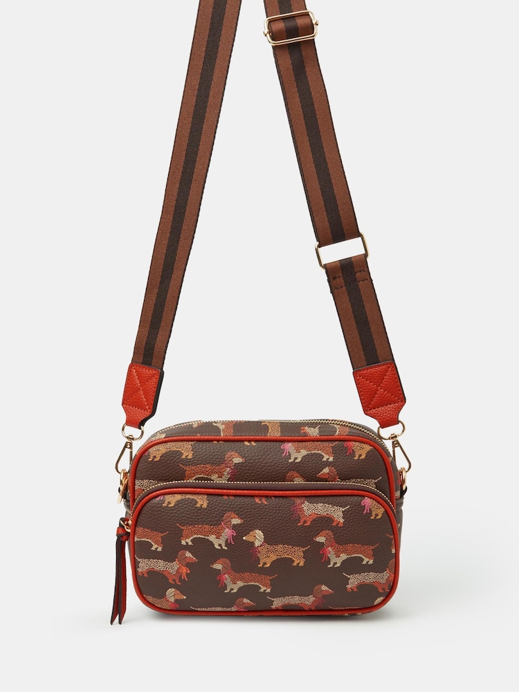Accessorize Brown Sausage Dog Cross-Body Bag - Image 2 of 3 Accessorize Brown Sausage Dog Cross-Body Bag - Image 2 of 3