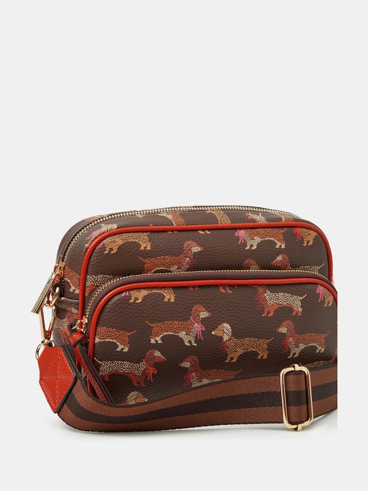 Accessorize Brown Sausage Dog Cross-Body Bag - Image 3 of 3 Accessorize Brown Sausage Dog Cross-Body Bag - Image 3 of 3