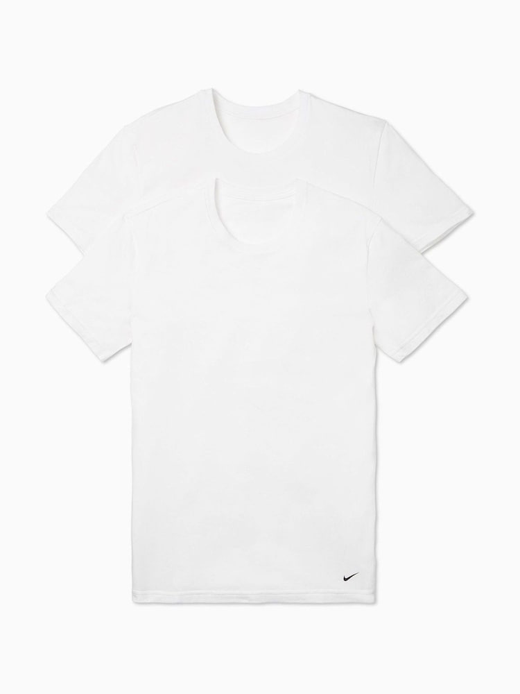 Nike White Everyday Cotton Stretch T-Shirts 2 Pack - Image 2 of 2