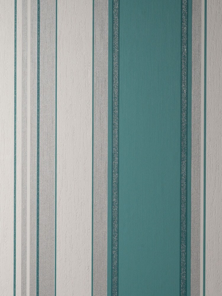 Crown Teal Blue Synergy Stripe Wallpaper - Image 3 of 3