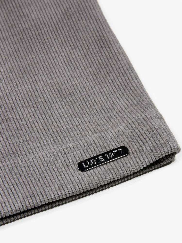 Luke 1977 Grey Byron Relaxed Fit Concrete T-Shirt - Image 6 of 6