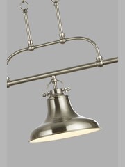 Searchlight Satin Silver Helix 3 Light Industrial Bar Ceiling Light Pendant - Image 3 of 3