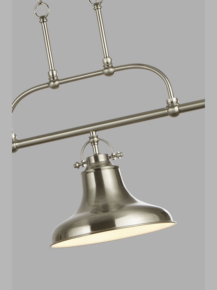 Searchlight Satin Silver Helix 3 Light Industrial Bar Ceiling Light Pendant - Image 3 of 3