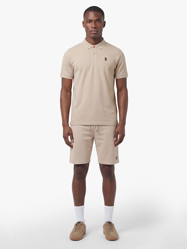 Luke 1977 Cream New Mead Polo Shirt and Shorts Set - Image 1 of 7