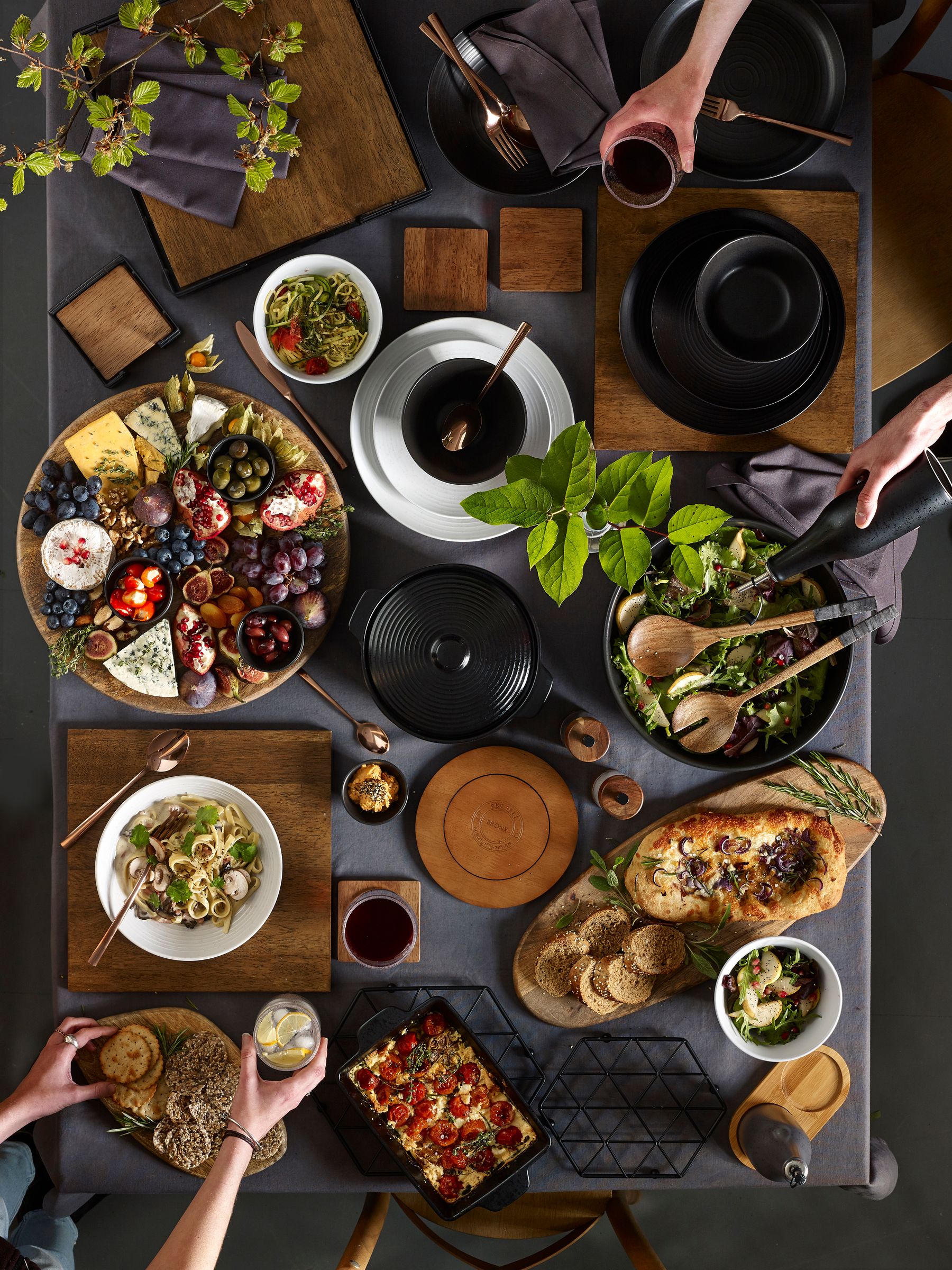 Buy Black Bronx 12 Piece Dinner Set from Next USA